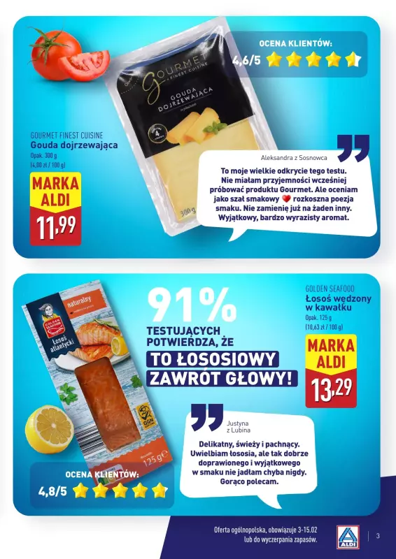 Aldi - gazetka promocyjna Wielki test produktów Aldi - katalog od poniedziałku 03.02 do soboty 15.02 - strona 3