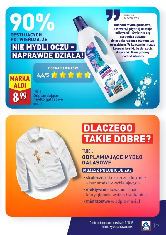 Aldi - gazetka promocyjna Wielki test produktów Aldi - katalog od poniedziałku 03.02 do soboty 08.02 - strona 29