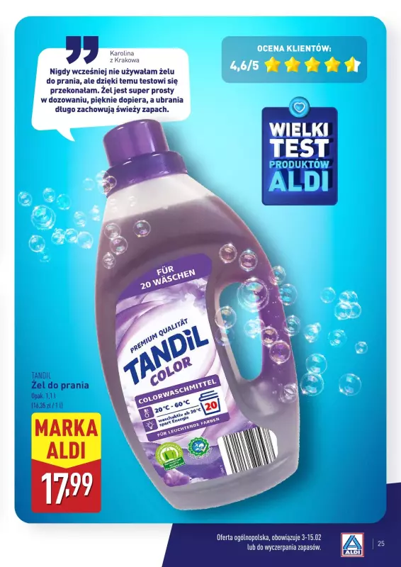 Aldi - gazetka promocyjna Wielki test produktów Aldi - katalog od poniedziałku 03.02 do soboty 08.02 - strona 25