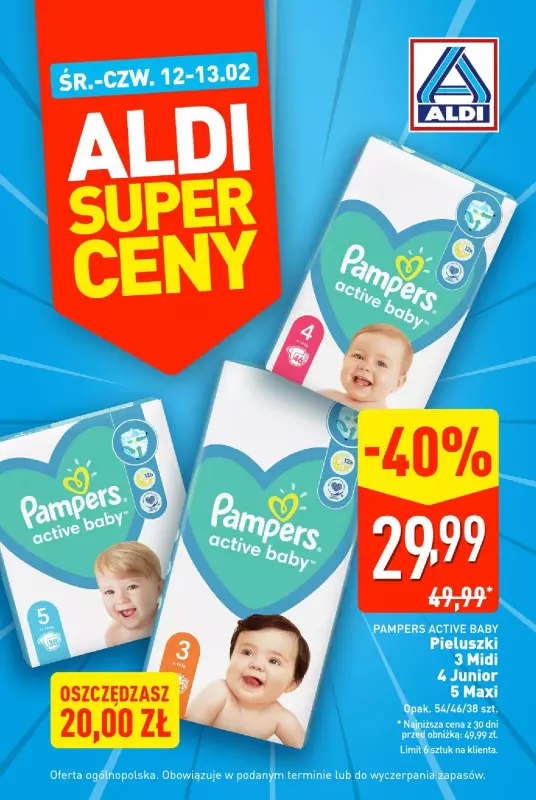 Aldi - gazetka promocyjna Super ceny w Aldi! od środy 12.02 do czwartku 13.02