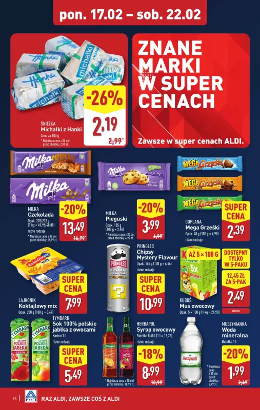 Aldi - gazetka promocyjna Pełny katalog od poniedziałku 17.02 do soboty 22.02 - strona 16