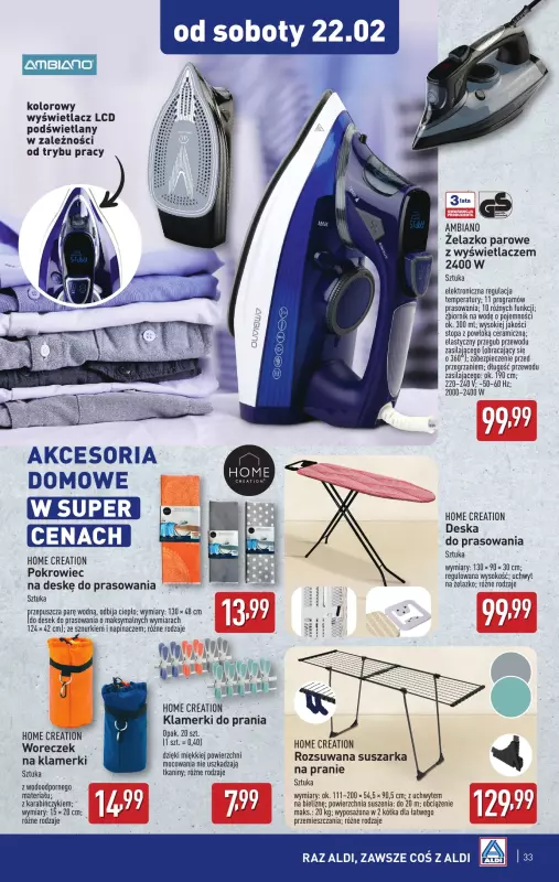 Aldi - gazetka promocyjna Pełny katalog od poniedziałku 17.02 do soboty 22.02 - strona 33