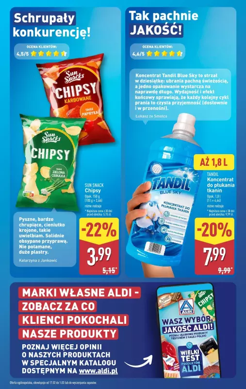 Aldi - gazetka promocyjna Wielki test produktów Aldi! od poniedziałku 17.02 do soboty 22.02 - strona 2