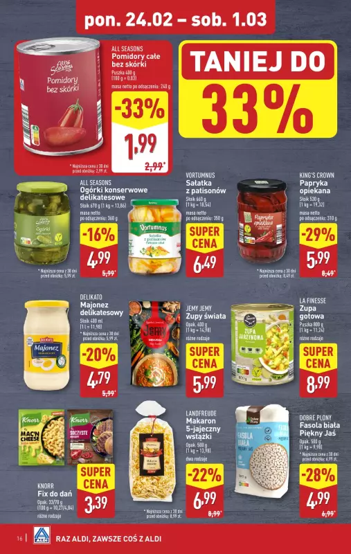 Aldi - gazetka promocyjna Pełny katalog! od poniedziałku 24.02 do soboty 01.03 - strona 16