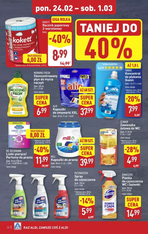 Aldi - gazetka promocyjna Pełny katalog! od poniedziałku 24.02 do soboty 01.03 - strona 22