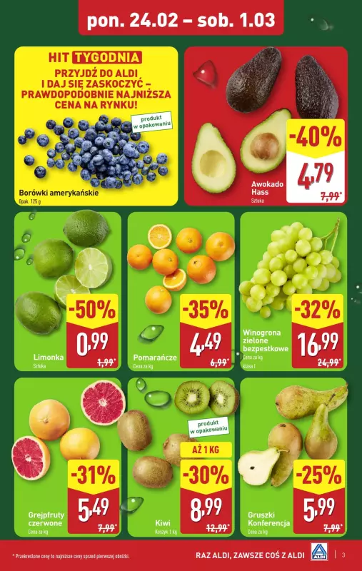 Aldi - gazetka promocyjna Pełny katalog! od poniedziałku 24.02 do soboty 01.03 - strona 3