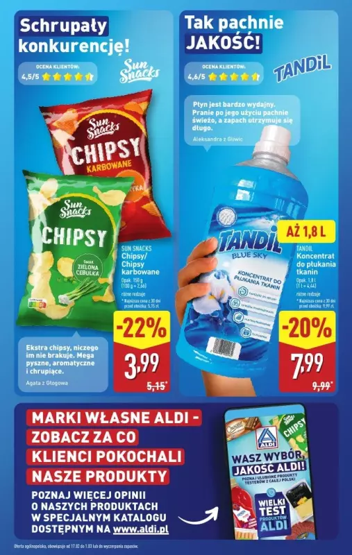 Aldi - gazetka promocyjna Wielki test produktów Aldi! od poniedziałku 24.02 do soboty 01.03 - strona 2