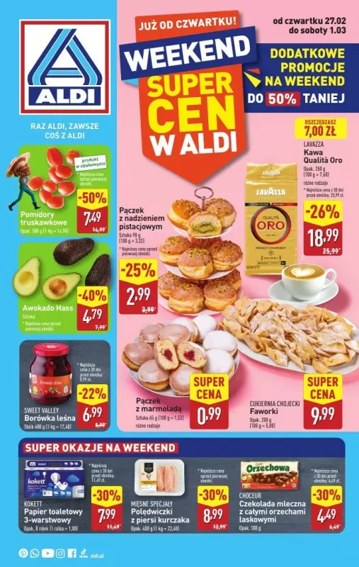 Aldi - gazetka promocyjna Weekend super cen w Aldi! od czwartku 27.02 do soboty 01.03