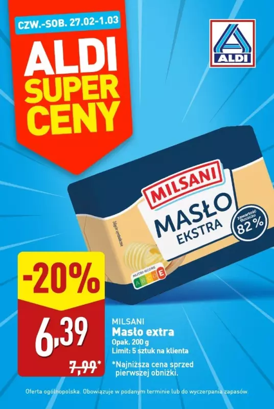 Aldi - gazetka promocyjna Super ceny w Aldi! od czwartku 27.02 do soboty 01.03