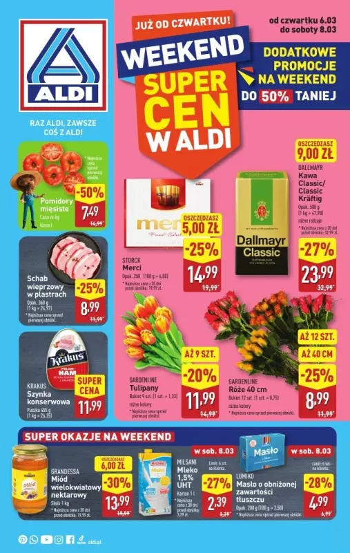 Aldi - gazetka promocyjna Weekend super cen w Aldi! od czwartku 06.03 do soboty 08.03