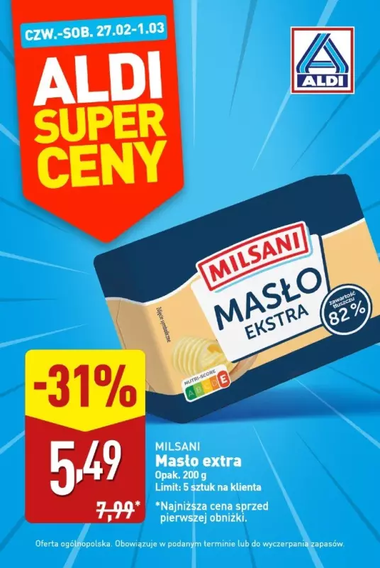 Aldi - gazetka promocyjna Super ceny w Aldi! od czwartku 27.02 do soboty 01.03