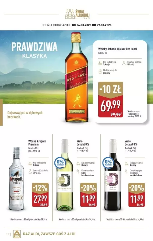 Aldi - gazetka promocyjna Świat alkoholi w Aldi od poniedziałku 03.03 do soboty 29.03 - strona 12