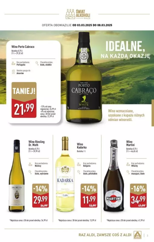 Aldi - gazetka promocyjna Świat alkoholi w Aldi od poniedziałku 03.03 do soboty 29.03 - strona 3