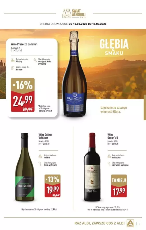 Aldi - gazetka promocyjna Świat alkoholi w Aldi od poniedziałku 03.03 do soboty 29.03 - strona 7