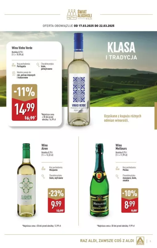 Aldi - gazetka promocyjna Świat alkoholi w Aldi od poniedziałku 03.03 do soboty 29.03 - strona 9