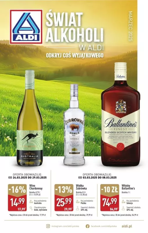 Aldi - gazetka promocyjna Świat alkoholi w Aldi od poniedziałku 03.03 do soboty 29.03