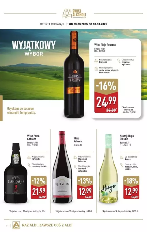 Aldi - gazetka promocyjna Świat alkoholi w Aldi od poniedziałku 03.03 do soboty 29.03 - strona 4