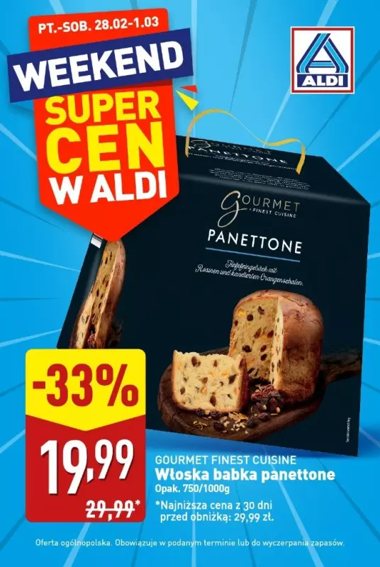 Aldi - gazetka promocyjna Weekend super cen w Aldi! od piątku 28.02 do soboty 01.03