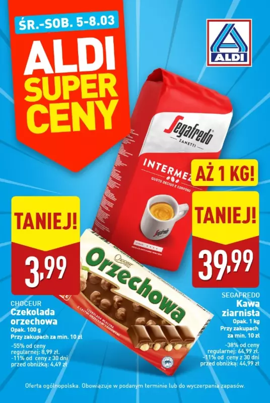 Aldi - gazetka promocyjna Super ceny w Aldi! od środy 05.03 do soboty 08.03