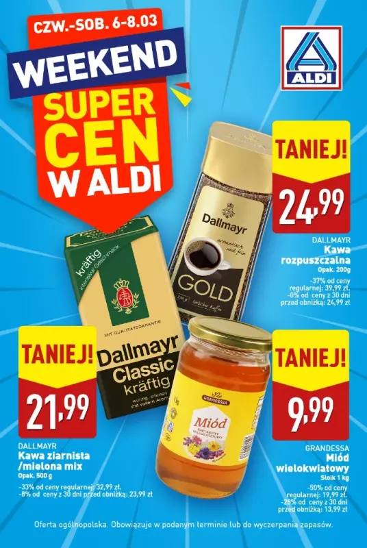 Aldi - gazetka promocyjna Weekend super cen w Aldi! od czwartku 06.03 do soboty 08.03