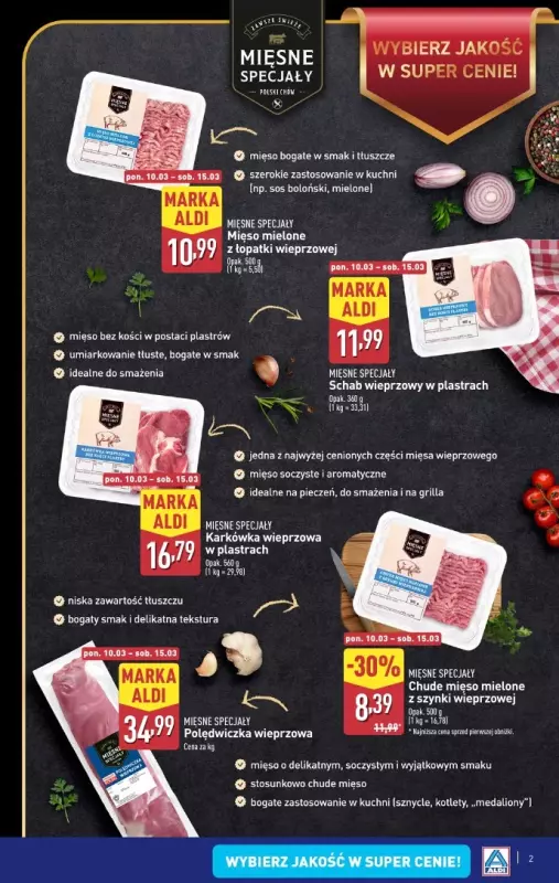 Aldi - gazetka promocyjna Mięsne specjały od poniedziałku 10.03 do soboty 15.03 - strona 2