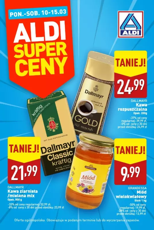 Aldi - gazetka promocyjna Super ceny w Aldi! od poniedziałku 10.03 do soboty 15.03