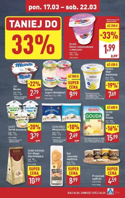 Aldi - gazetka promocyjna Pełny katalog! od poniedziałku 17.03 do soboty 22.03 - strona 15