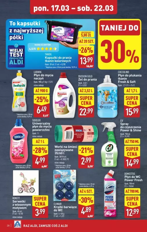 Aldi - gazetka promocyjna Pełny katalog! od poniedziałku 17.03 do soboty 22.03 - strona 28