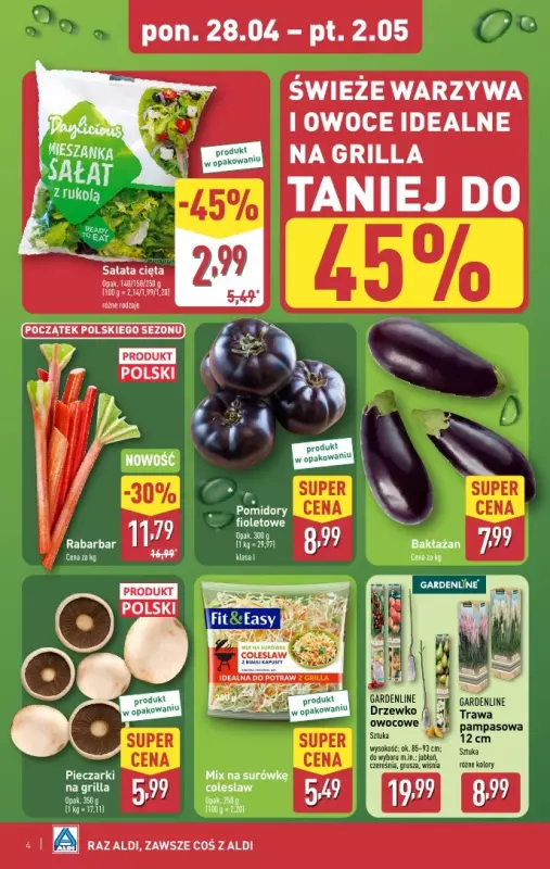 Aldi - gazetka promocyjna Grillowe super ceny Aldi! od poniedziałku 28.04 do piątku 02.05 - strona 4