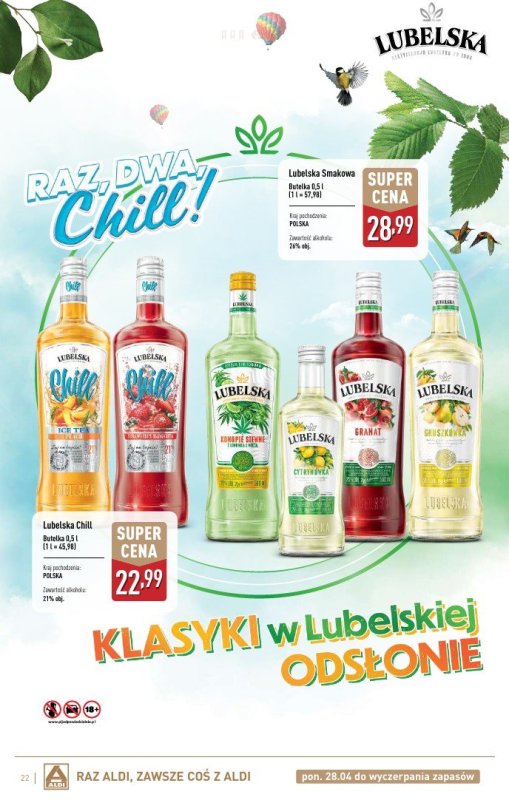 Aldi - gazetka promocyjna Świat alkoholi w Aldi od poniedziałku 28.04 do soboty 31.05 - strona 22