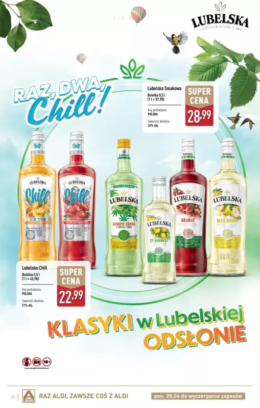 Aldi - gazetka promocyjna Świat alkoholi w Aldi od poniedziałku 28.04 do soboty 31.05 - strona 22
