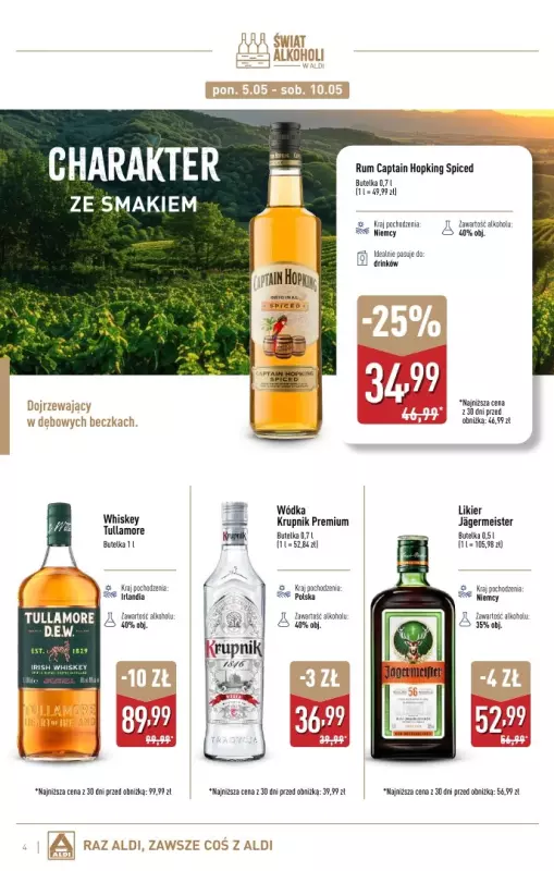 Aldi - gazetka promocyjna Świat alkoholi w Aldi od poniedziałku 28.04 do soboty 31.05 - strona 4