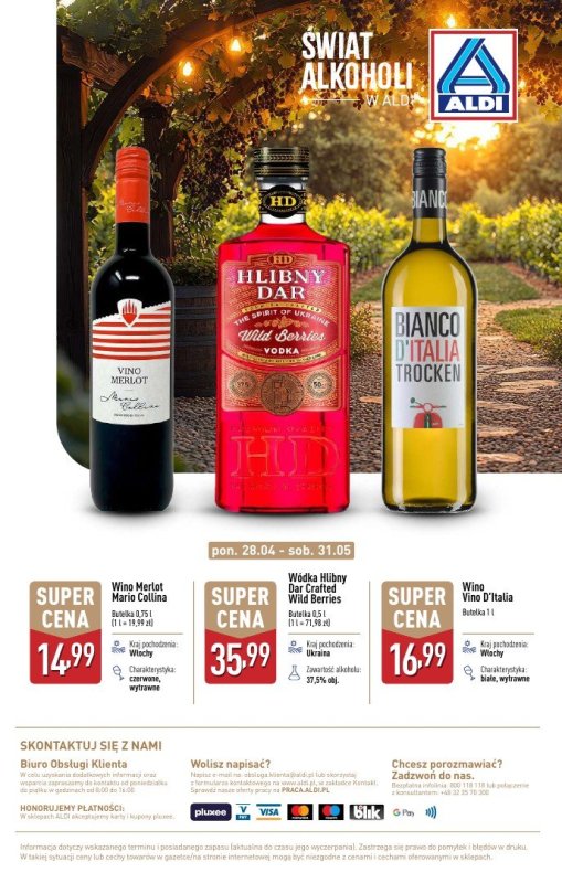 Aldi - gazetka promocyjna Świat alkoholi w Aldi od poniedziałku 28.04 do soboty 31.05 - strona 26