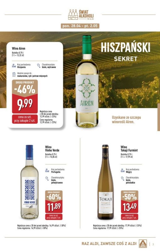 Aldi - gazetka promocyjna Świat alkoholi w Aldi od poniedziałku 28.04 do soboty 31.05 - strona 3