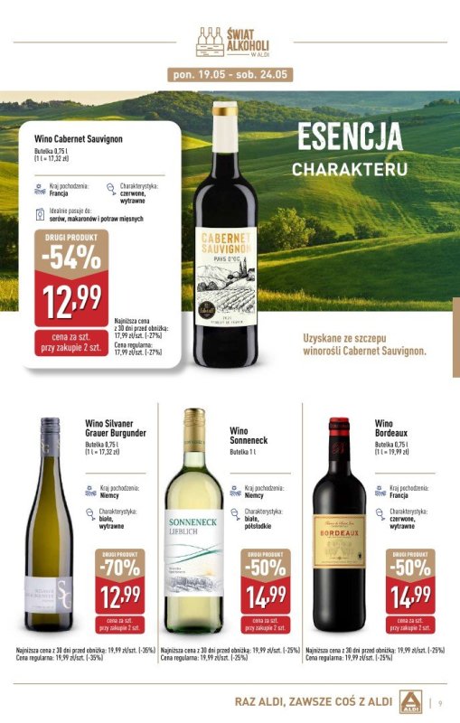 Aldi - gazetka promocyjna Świat alkoholi w Aldi od poniedziałku 28.04 do soboty 31.05 - strona 9