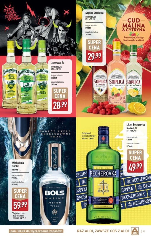 Aldi - gazetka promocyjna Świat alkoholi w Aldi od poniedziałku 28.04 do soboty 31.05 - strona 21