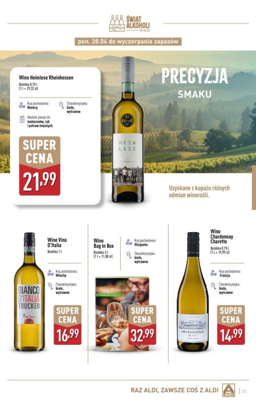 Aldi - gazetka promocyjna Świat alkoholi w Aldi od poniedziałku 28.04 do soboty 31.05 - strona 13