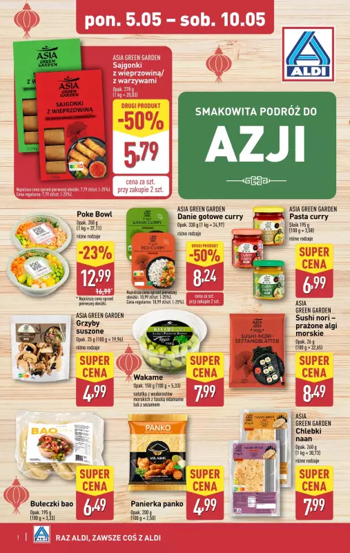 Aldi - gazetka promocyjna Smakowita podróż do Azji! od poniedziałku 05.05 do soboty 10.05