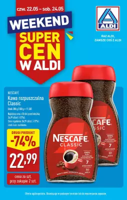 Aldi - gazetka promocyjna Weekend super cen w Aldi! od czwartku 22.05 do soboty 24.05
