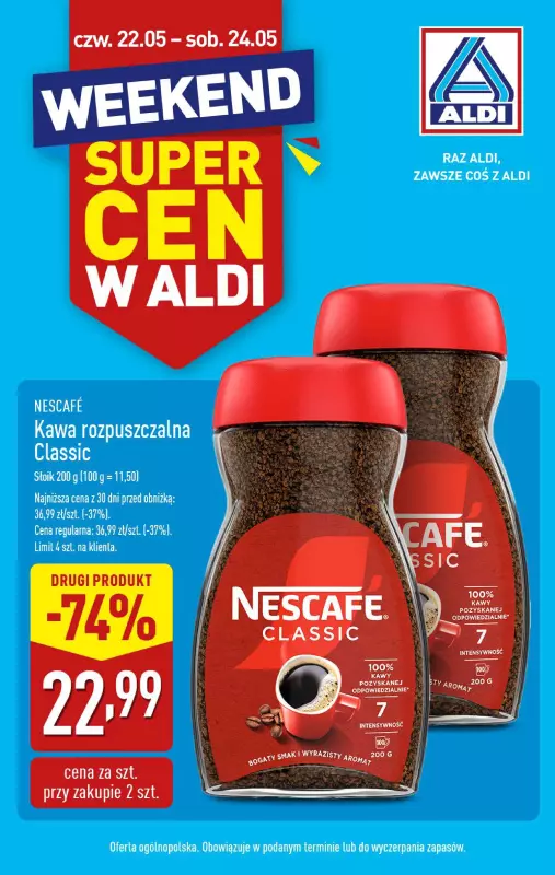 Aldi - gazetka promocyjna Weekend super cen w Aldi!  