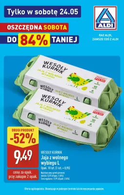Aldi - gazetka promocyjna Oszczędna sobota - do 84% taniej! od piątku 23.05 do soboty 24.05