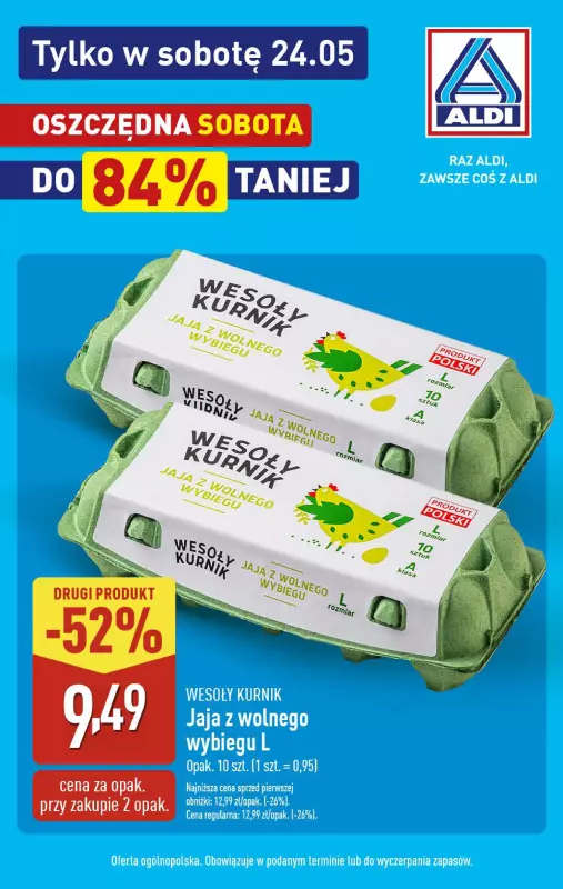 Aldi - gazetka promocyjna Oszczędna sobota - do 84% taniej!  