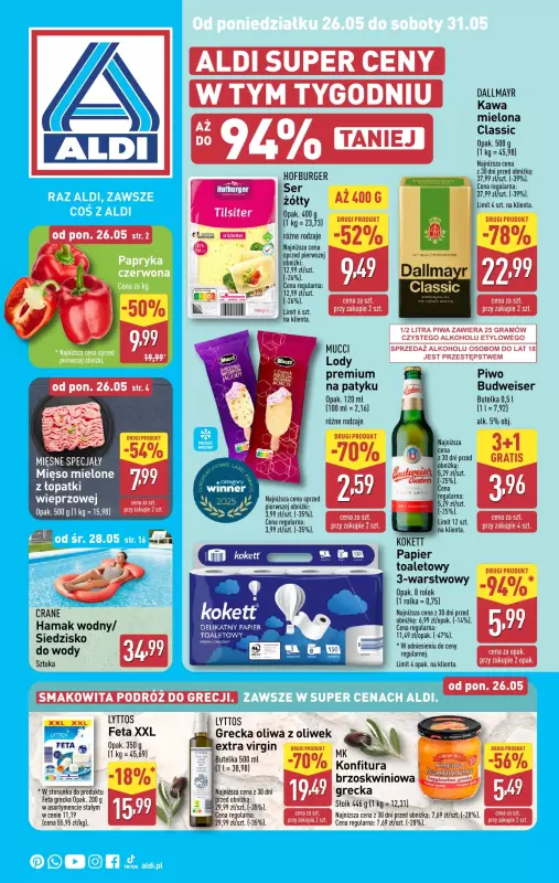 Aldi - gazetka promocyjna Pełny katalog! od poniedziałku 26.05 do soboty 31.05