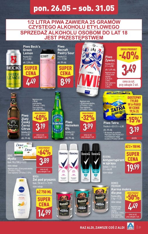 Aldi - gazetka promocyjna Pełny katalog! od poniedziałku 26.05 do soboty 31.05 - strona 21