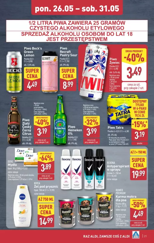 Aldi - gazetka promocyjna Pełny katalog! od poniedziałku 26.05 do soboty 31.05 - strona 21