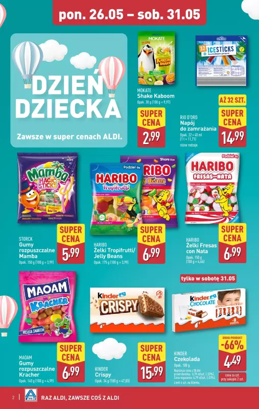 Aldi - gazetka promocyjna Dzień Dziecka - taniej do 60%!   - strona 2