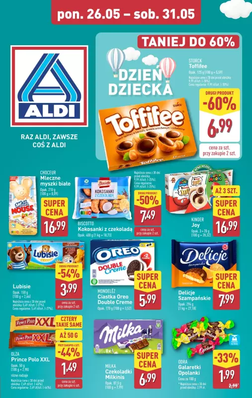 Aldi - gazetka promocyjna Dzień Dziecka - taniej do 60%!  