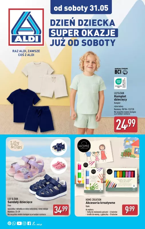 Aldi - gazetka promocyjna Dzień Dziecka - super okazje już od soboty! od soboty 31.05 do piątku 06.06