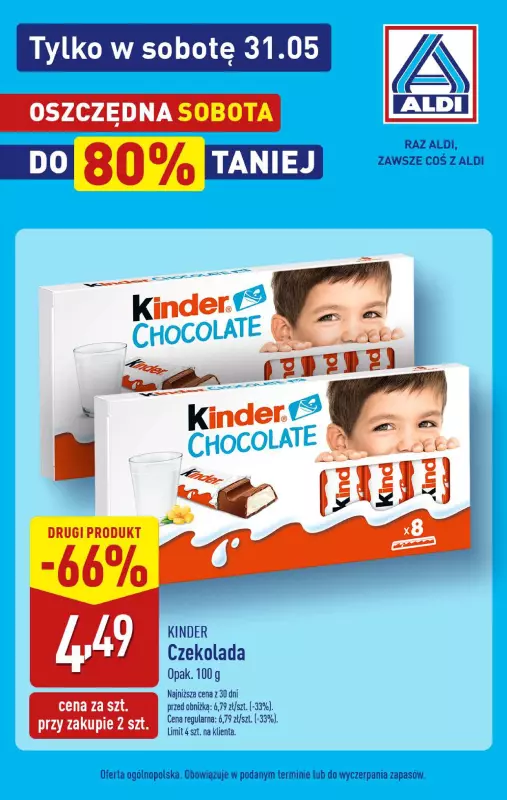 Aldi - gazetka promocyjna Oszczędna sobota - do 80% taniej! od soboty 31.05 do soboty 31.05 - strona 4
