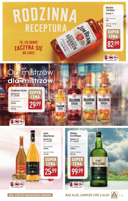 Aldi - gazetka promocyjna Świat alkoholi w Aldi od poniedziałku 02.06 do soboty 05.07 - strona 23